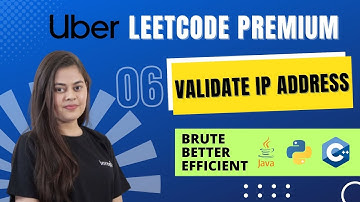 Validate IP Address (Medium) | Top 52 Uber LeetCode Premium Coding Questions | Prerna Sharma