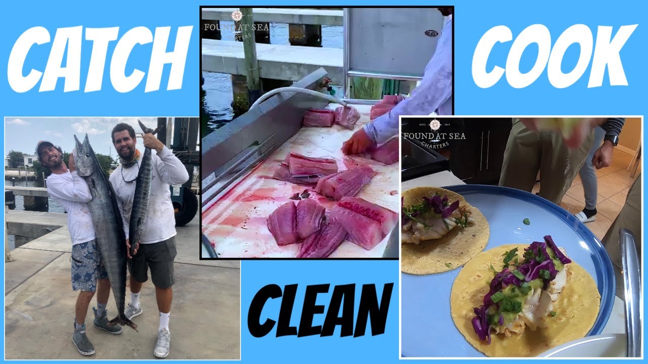 WAHOO Tacos! CATCH, CLEAN & COOK- Offshore Fishing in South Florida Fishing