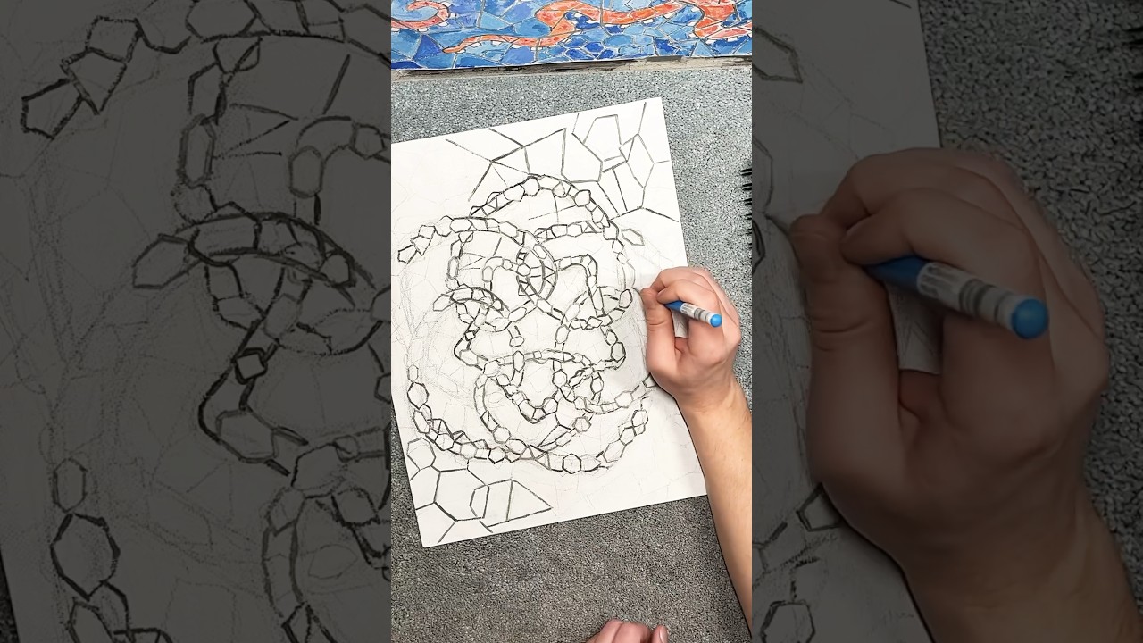 Mosaic star painting (part 4)