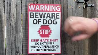 Beware Of Dog Sign