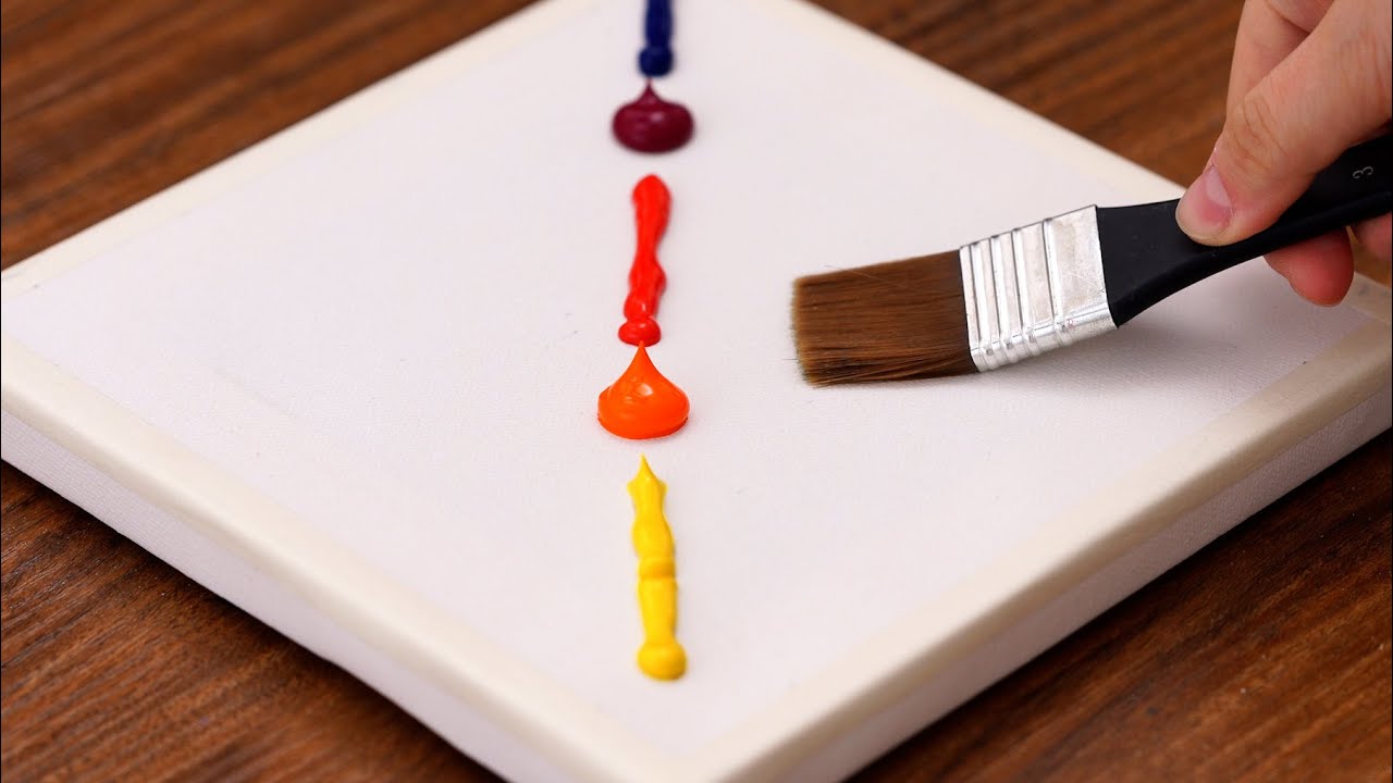 Easy Acrylic Painting Tutorial For Beginnersο½Step By Step #1158 - YouTube