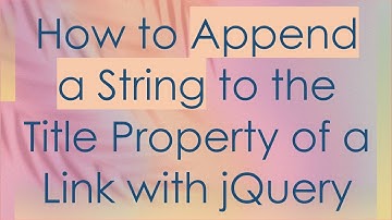 How to Append a String to the Title Property of a Link with jQuery