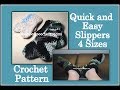 Quick and Easy Slippers Crochet Pattern