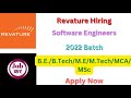 Revature Hiring For Software Engineers | 2022 Batch | Apply Now #jobupdate