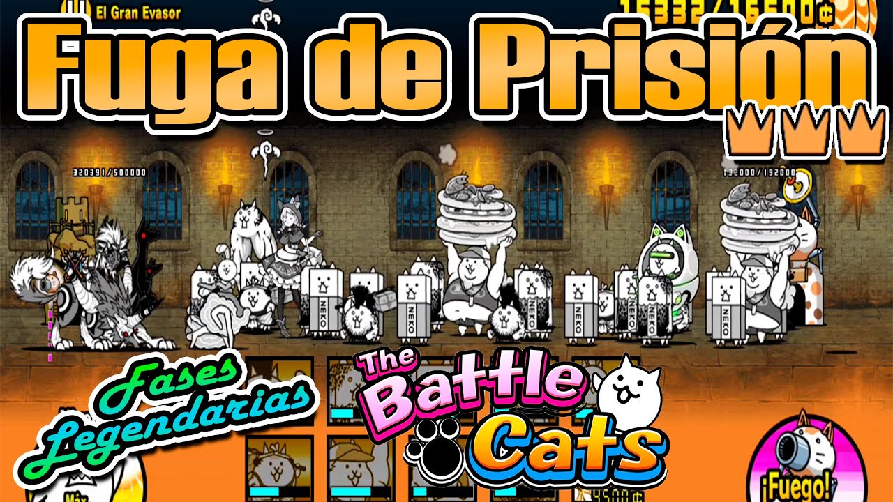 Fases Legendarias Fuga de Prisión (3 coronas/estrellas) The Battle Cats YouTube Fases Legendarias Fuga de Prisión (3 coronas/estrellas) The Battle Cats YouTube