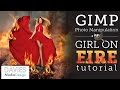 GIMP Tutorial: Girl on Fire Photo Manipulation