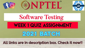 Software Testing | Week 1 Answers | NPTEL ||