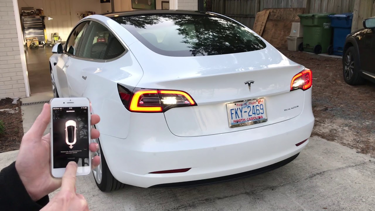 Summoning a Tesla Model 3 using HomeLink YouTube