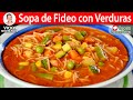 SOPA DE FIDEO CON VERDURAS | Vicky Receta Facil