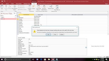 Ms Access Database Lecture - 4 | Table Properties in Ms Access 2016 | Access in Pashto