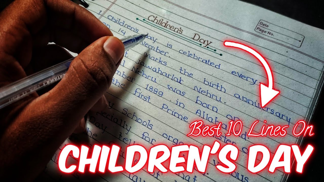 🎉 10 Lines on Children’s Day in English | Simple & Easy Essay for ...