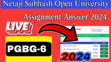 pgbg assignment 2024 answers || nsou pg assignment 2024 || PGBG-6 Assignment answer 2024 || #PGBG-6