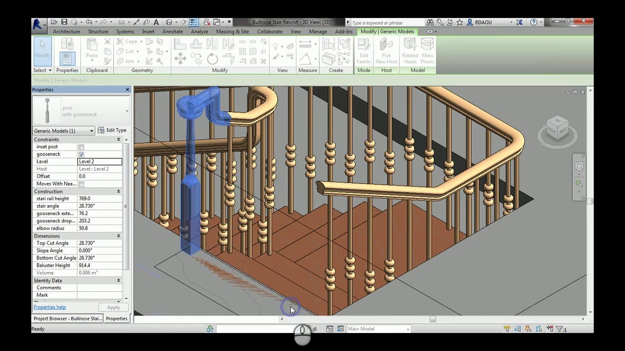 Autodesk Revit_Stairs and Railing 2 YouTube
