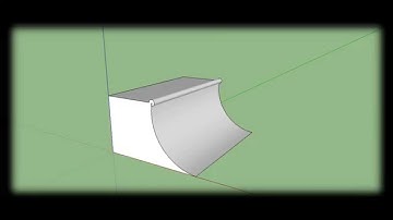 Google Sketchup 8 - How to Create a Quarter pipe (SkatePark)