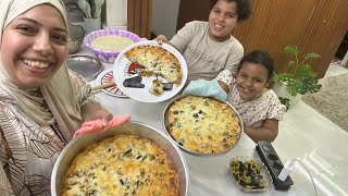 تحدي البيتزا بين ادم وليال 💃 قولوا في التعليقات مين يكسب 