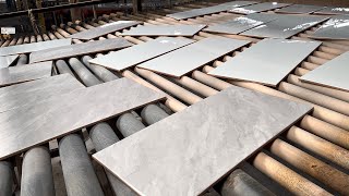 The process of mass production of ceramic tiles, a professional building materials factory