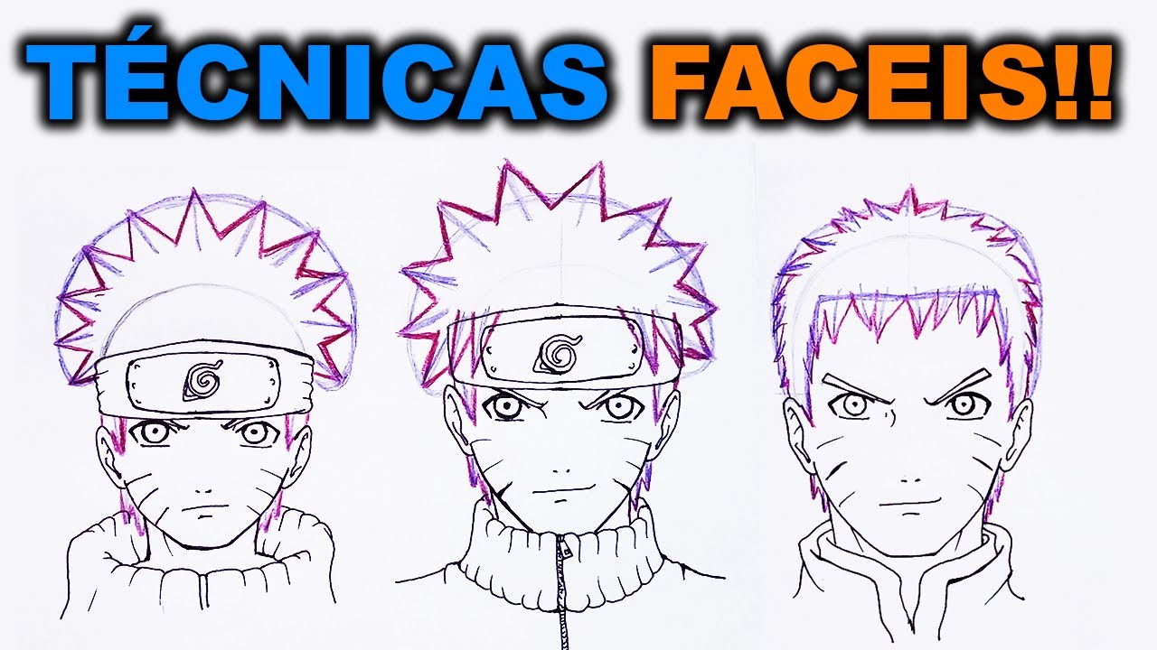 Aprenda Como Desenhar O Cabelo Do Naruto EM 3 FASES 😍😍 