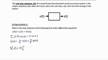 ECE205 Lecture 5-2: Impulse and Step Response of a System