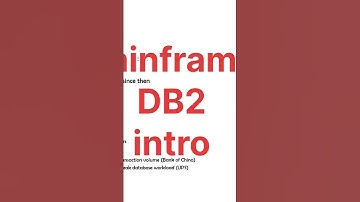 Mainframe db2 introduction #shorts #mainframe