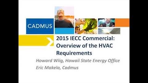 2015 IECC Recorded Webinar: HVAC Requirements