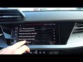 How to find and manage car settings and info in audi a3 8y 2020    manage basic car functions