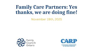 Family Care Partners: Yes thanks, we are doing fine!
