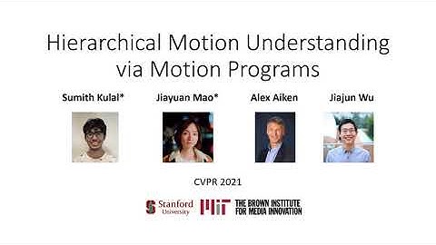 [CVPR 2021] Hierarchical Motion Understanding via Motion Programs (short talk)