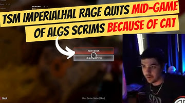 tsm imperialhal RAGE QUITS MID game | He had ENOUGH of CAT #apex #imperialhal #apexlegendsclips