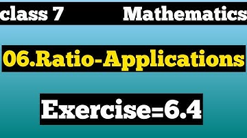 Exercise 6.4 { Ratio -Applications}