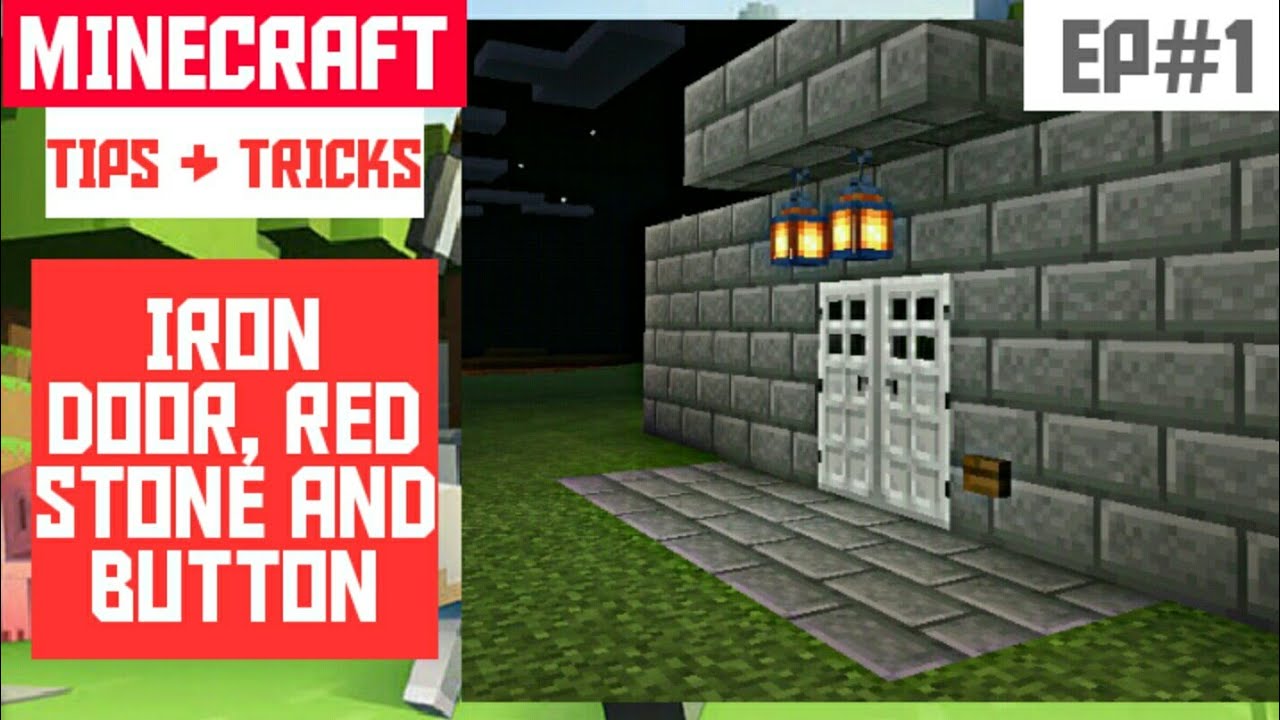 How to open double iron doors with one button [Minecraft] tips and