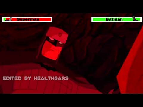 Superman vs. Batman (Red Son) with healthbars
