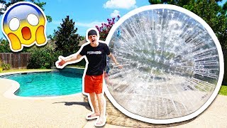 GIANT HAMSTER BALL vs MY POOL!