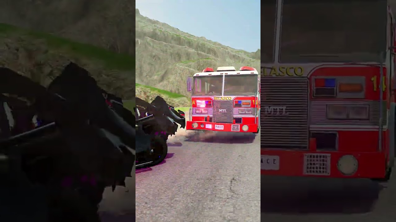 Epic Truck Race! Ambulance vs. Fire Truck – Massive Jumps & Crashes | BeamNG.drive ❗