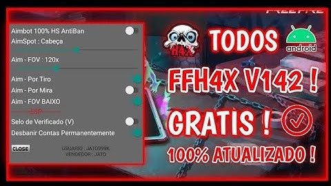 😱SAIU!!😱 MOD MENU FFH4X V143 CRACKED FF 1.118.X 100%ANTBLACKLIST - ANTIBAN!