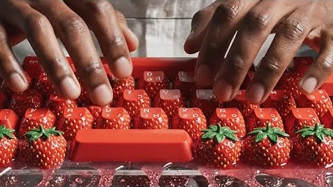 Fresh Fruit Keyboards AI ASMR Typing Video | Oddly Satisfying