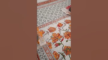 Block printing timeless art, wooden stamps, stunning patterns on fabric! ✨