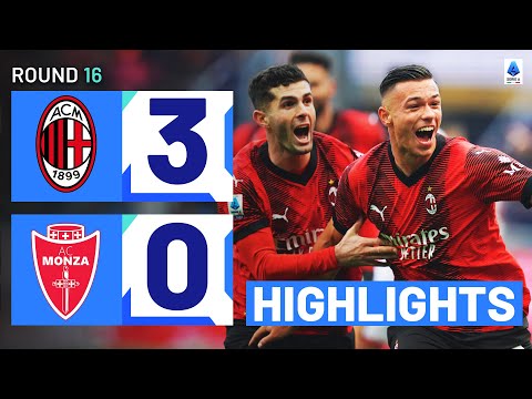 MILAN-MONZA 3-0 | HIGHLIGHTS | 18-year old scores in emphatic Milan win | Serie A 2023/24