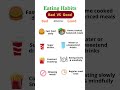 Good vs Bad Eating Habits: What You're Getting Wrong #dietotox #shorts #healthtips #dietplan