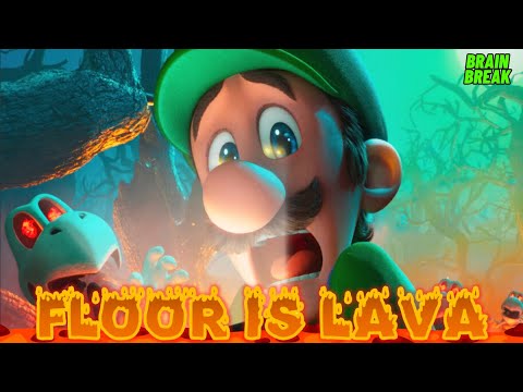 LUIGI FLOOR IS LAVA | EXERCISE BRAIN BREAK FOR KIDS | SUMMER DANCE EXERCISE | RUN CHASE FREEZE