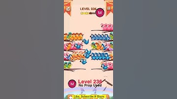 BIRD SORT 2 #color #puzzle #level 236 #colour #gaming #viral #trending #shorts #solution #birdsort