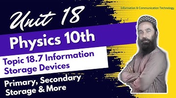 18.7 Information Storage Devices | Unit 18 | Information & Communication Technology | 10th Physics