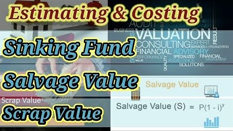 Estimating and Costing || Valuation || Sinking Fund || Salvage Value || Scrap Value || Shiwani Jha