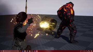 [Unreal Engine 4] Exploding Barrel Test with Normal and Exploding Arrows (Slow mo for fun)