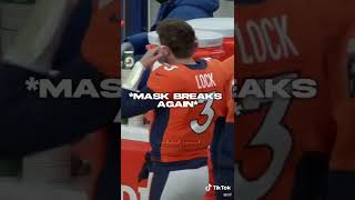 “Hey, my mask broke again” -Drew Lock 🤣 #jesusislord #viral #shorts #sports #youtube #football #nfl