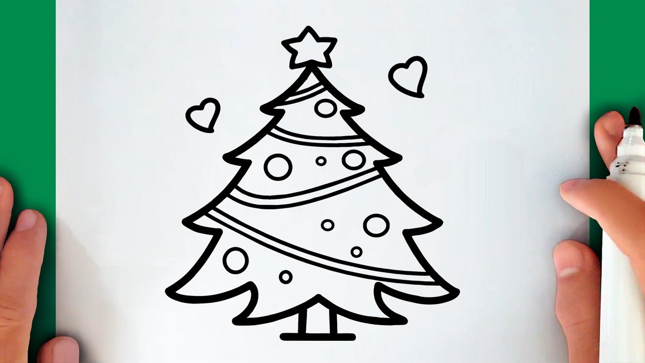 HOW TO DRAW A CHRISTMAS TREE - YouTube