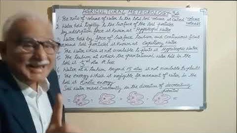 Agricultural Meteorology 34   JRF/SRF/NET/Other exams BITS