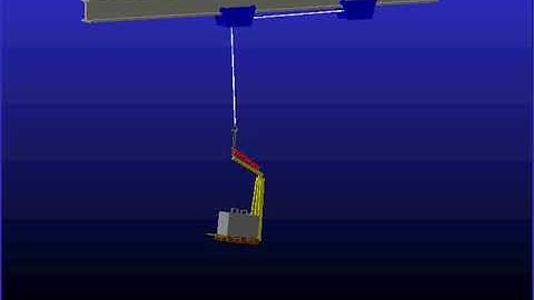 Vertical and Horizontal displacement of a loaded fork by a crane  (MSC ADAMS)