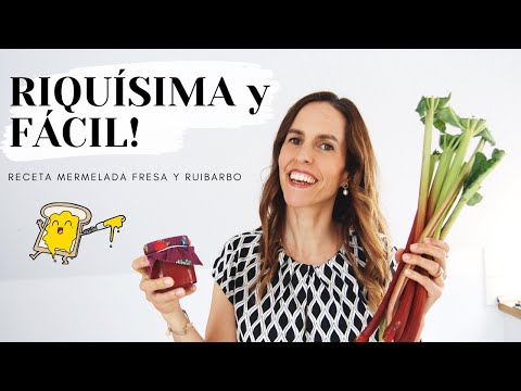 Vídeo: Refrescante Jugo De Fresa Con Ruibarbo Y Melisa. Receta Paso A Paso Con Foto