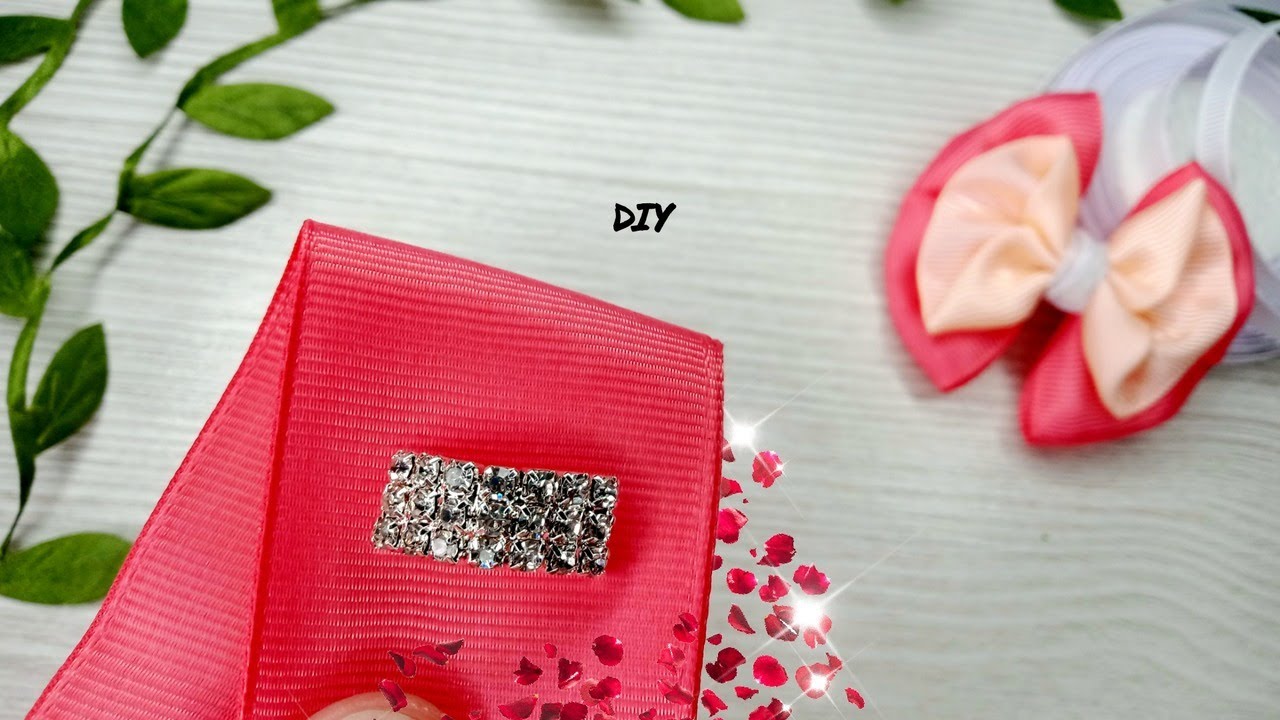DIY Ribbon Hair Bow Step by Step TUTORIAL - YouTube