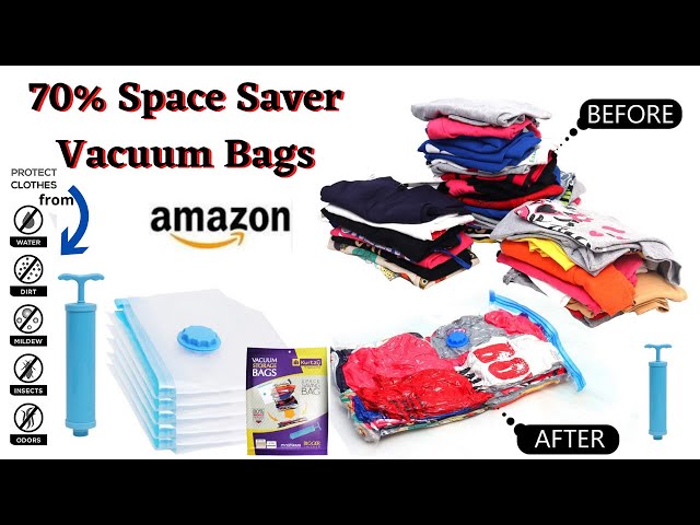 YourNo1Home Vacuum Storage Bags, Save 80% on Clothes Storage Space